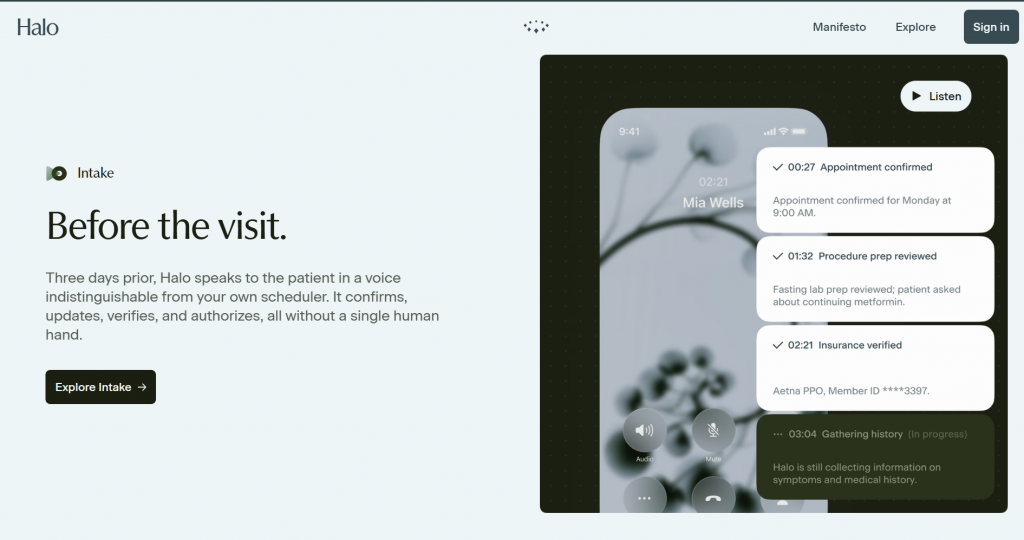 Halo Heath dashboard