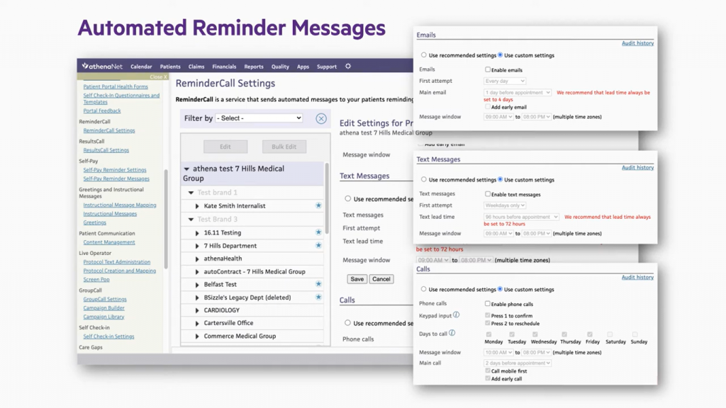 Automated Reminder Messsages
