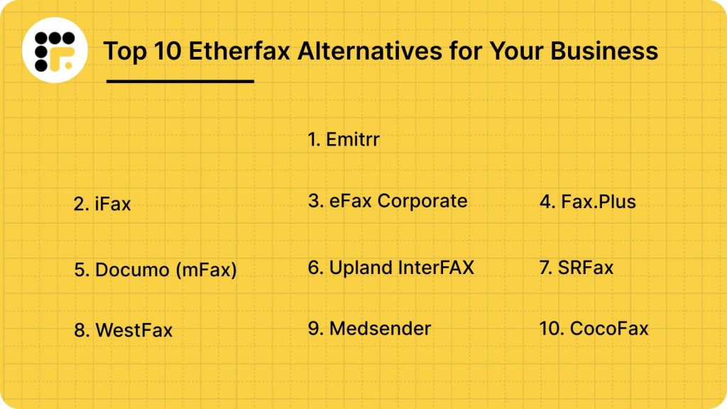 Top 10 Etherfax Alternatives for Your Business
