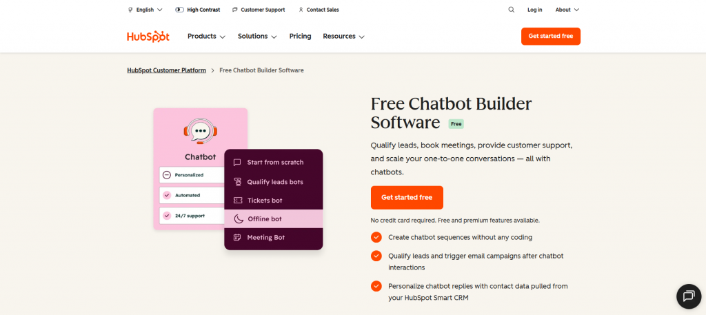 HubSpot Chatbot Builder