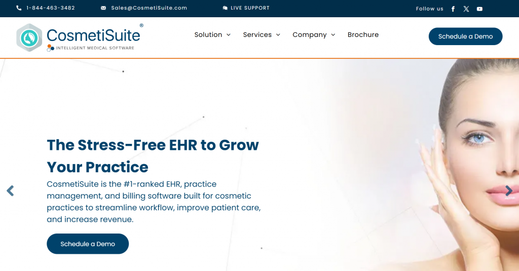 CosmetiSuite dashboard