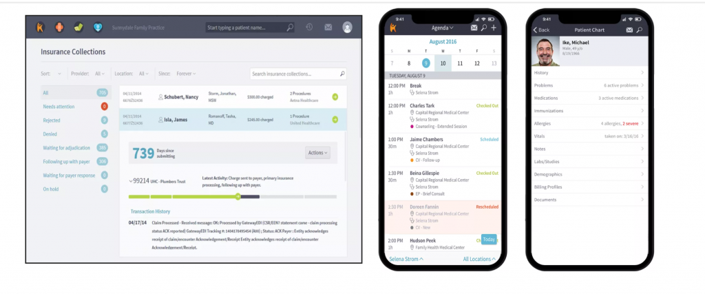 Kareo (Now Tebra) dashboard