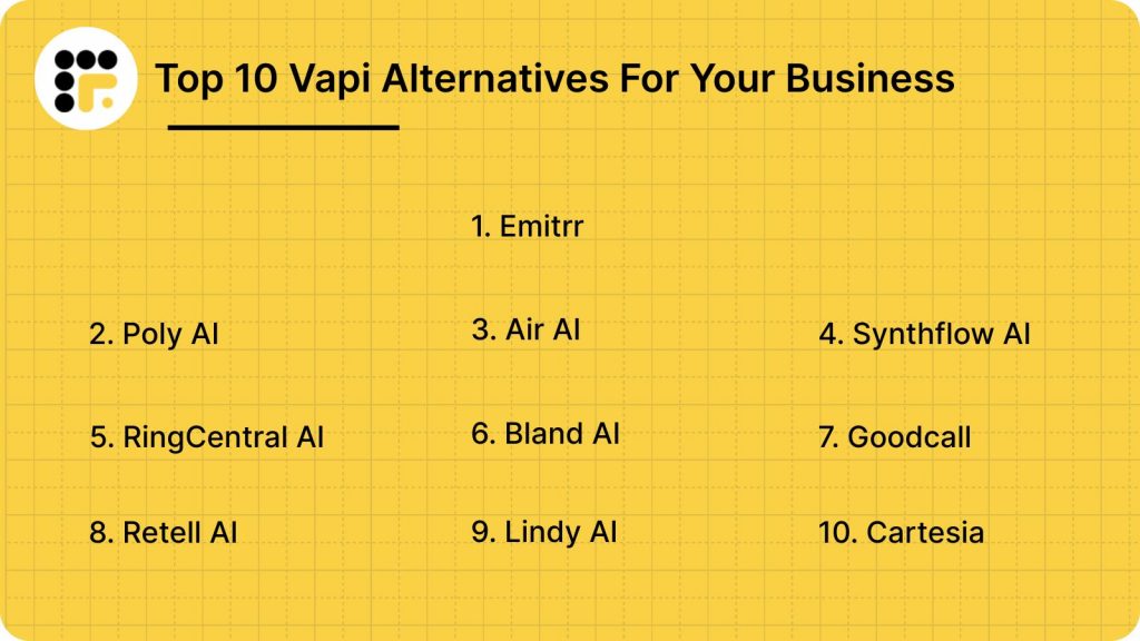Top 10 Vapi Alternatives For Your Business in 2026