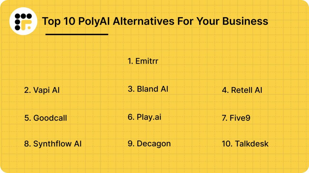 Top 10 PolyAI Alternatives For Your Business