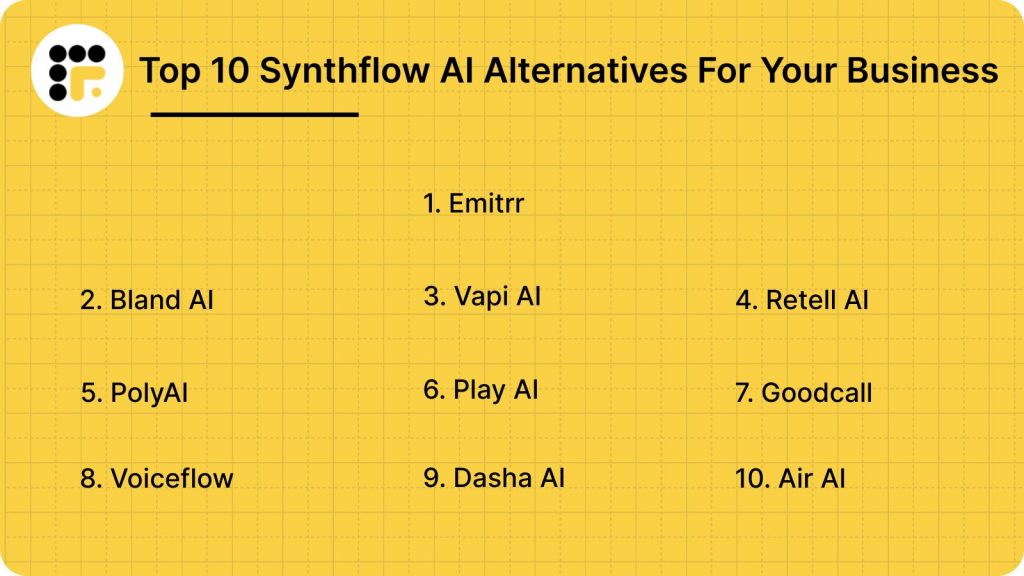 Top 10 Synthflow AI Alternatives For Your Business