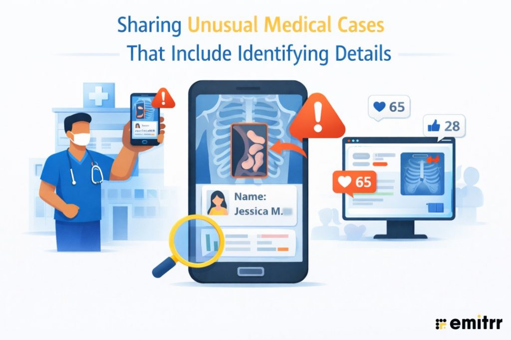 infographic showing social media hipaa violation