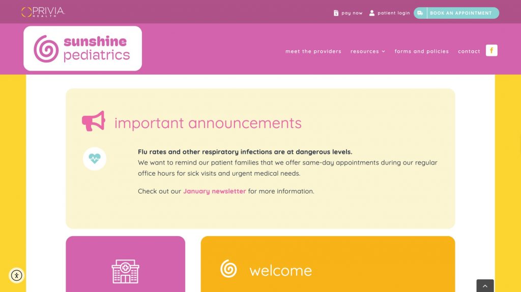 Sunshine Pediatrics Homepage