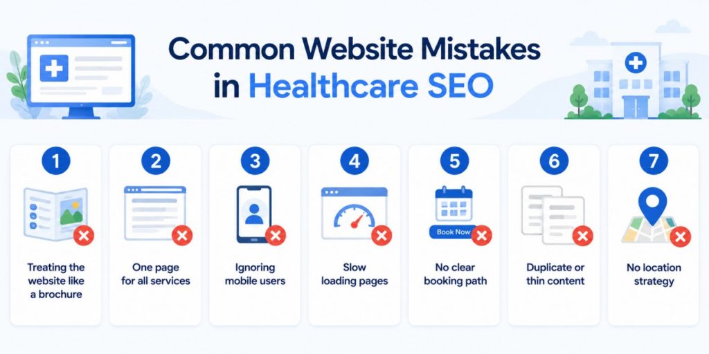 Common Website Mistakes in Healthcare SEO