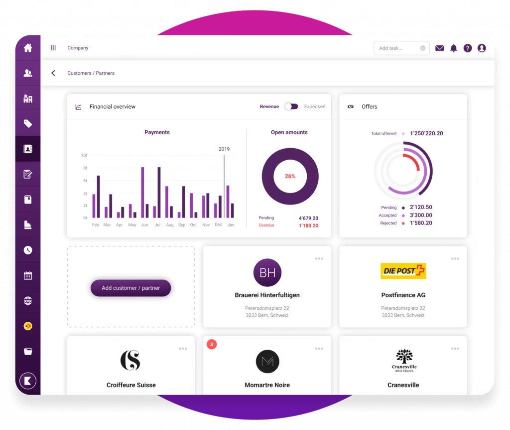 Klara dashboard