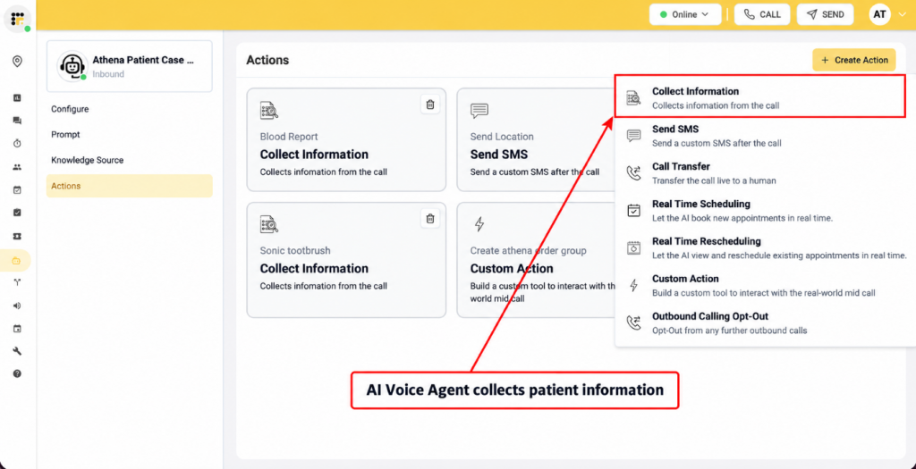 AI Voice Agent for Patient and Insurance Intake