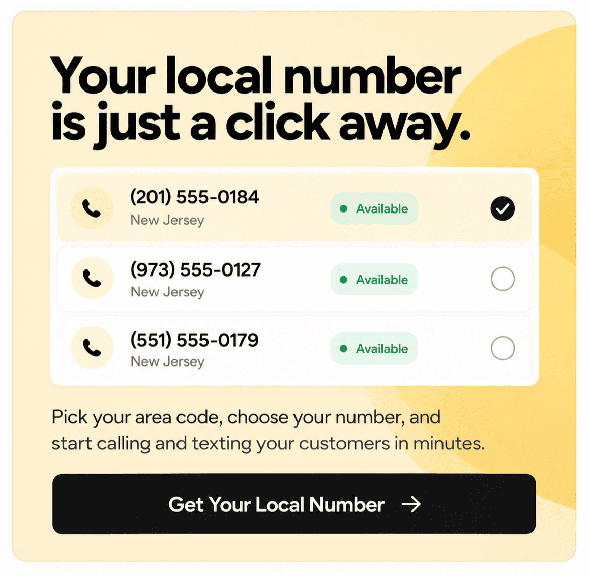 Get your number
